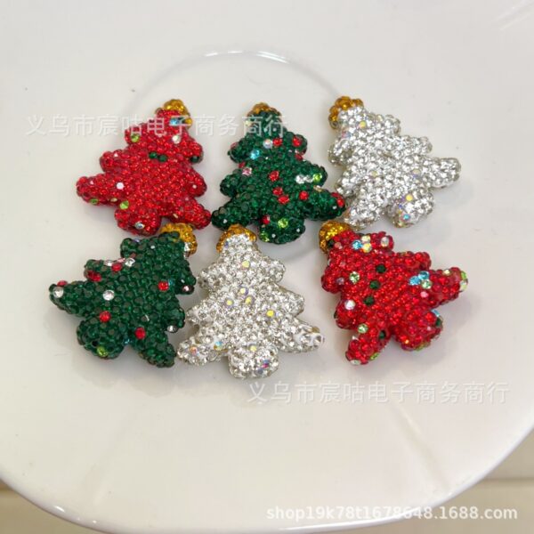 Wholesale Fully-decorated ceramic Christmas tree with multi-colored beads