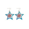 Wholesale Acrylic Laser Fantasy Five-Pointed Star Earrings Cut Out Star Earrings