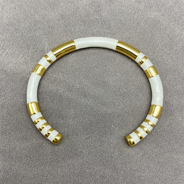 Wholesale Black and white gold layered contrasting wristband