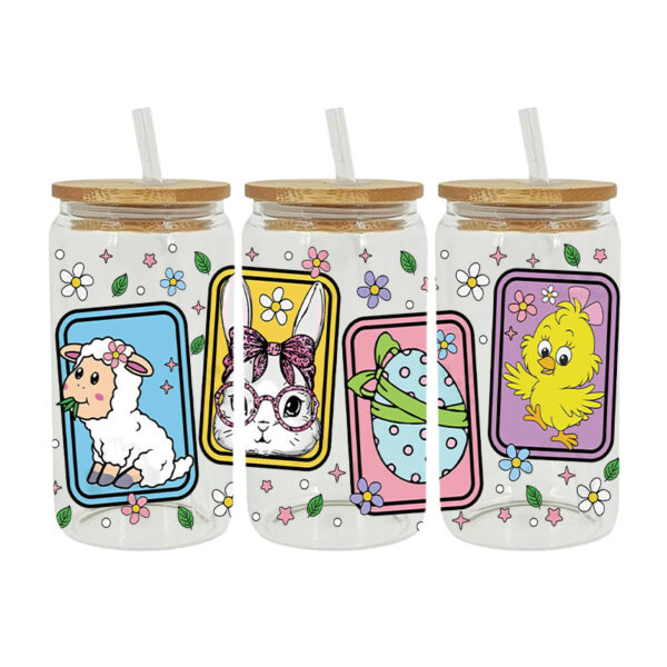 Wholesale UV Transfer Paste Glass Crystal Label Crystal Paste Cross-border Special Paste for 16oz Glass Cup 23cmX11cm