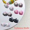 Wholesale Cute kitty kitty alloy multi-color soft sister pendant diy handmade accessories mobile phone chain necklace accessories material