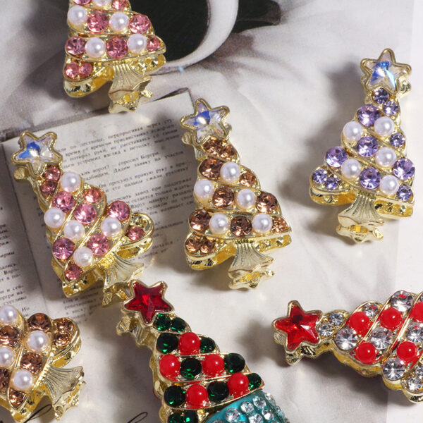 Wholesale Alloy Colorful 3D Christmas Tree - Gorgeous with Straight-Hole Beads for DIY Phone Chains, Keychains, and Bag Chains
