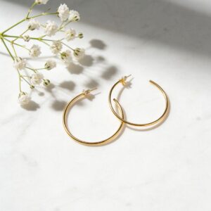 Wholesale Copper Large C-Ring Bow Stud Earrings