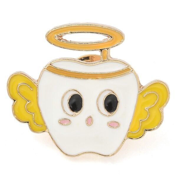 Wholesale Drip oil cartoon wings teeth cute brooch