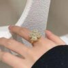 Wholesale Zircon Rotating Flower Ring