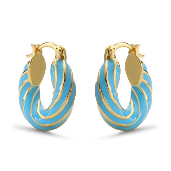 Wholesale Colorfulful Enamel Oil Dripping Spiral Pattern Barbie Earrings