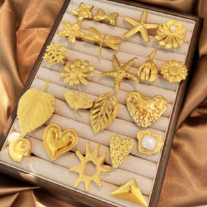 Wholesale Flower Leaf Starfish Stainless Steel Ring for Women