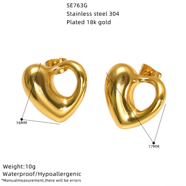 O1CN01BN81Lp2NGI1mhWXbV_2217889189935-0-cib Wholesale Stainless Steel 18K Gold Plated Heart Inlaid Shell Stud Earrings