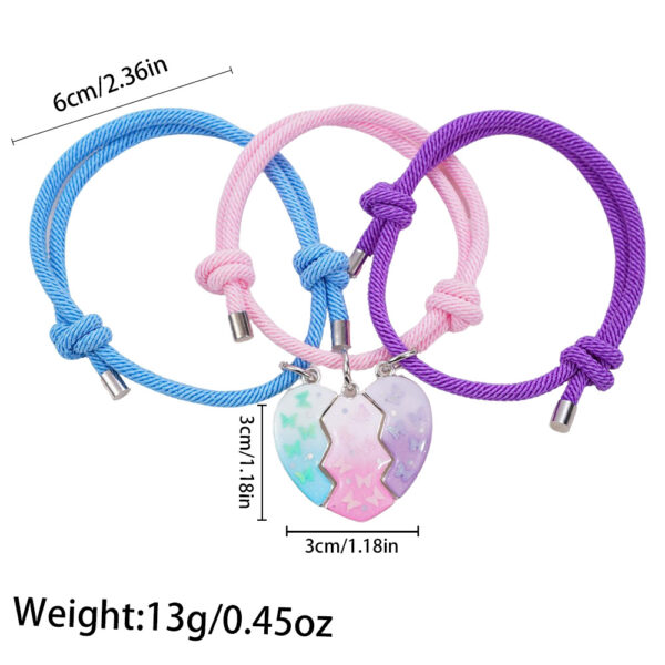 Wholesale Cartoon Heart Splicing Magnetic Bracelet Pendant