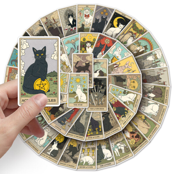 Wholesale cat tarot graiti personality stickers