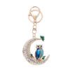 Wholesale Cute Diamond-studded Moon Bear Keychain Owl