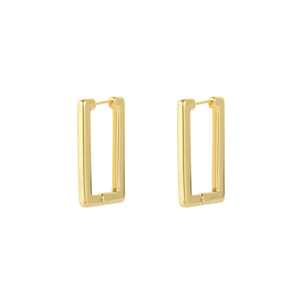 Wholesale Golden geometric square earrings