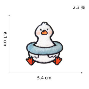 Swimming Duck -4#* plush self-adhesive cloth stickers