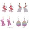 Wholesale Easter Cute Rabbit Easter Egg Carrot Earrings