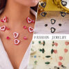 O1CN01BW9fQb1bDRuVrM2T9_952103431-0-cib Wholesale Colorful heart double layered necklace