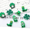 Wholesale St. Patrick's Day Green Clover Hat Focal Beads