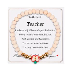 Wooden beads apple+to the best teacher