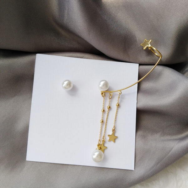 O1CN01BZkORj1jEpjJ1Swjw_2212072154517-0-cib Wholesale Pearl long pentagram tassel ear hook