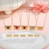 Wholesale Valentine's Day Natural Agate Heart-Shaped Envelope Pendant Necklace