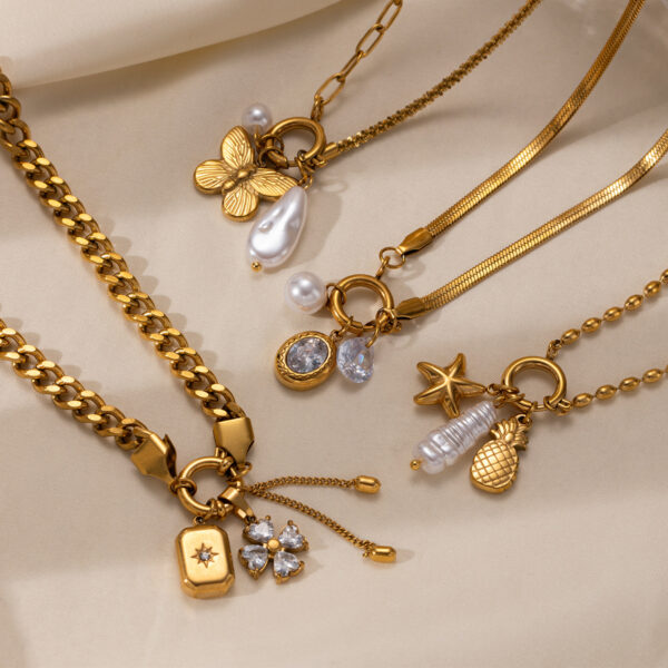 O1CN01BaVxD01VCdagSp08f_2218929712617-0-cib Wholesale Stainless Steel Necklace 18K Gold Necklace Titanium Steel Non-Fading Zircon Clavicle Chain