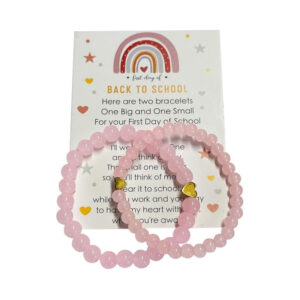 Wholesale Solid color bead gold heart pendant bracelet for the start of school season