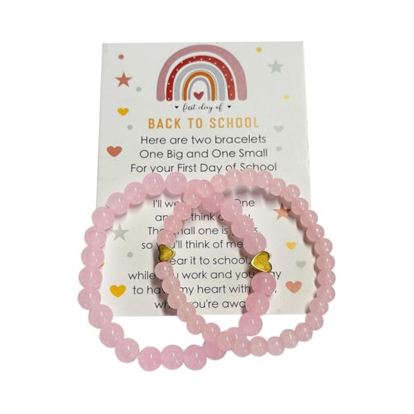 Wholesale Solid color bead gold heart pendant bracelet for the start of school season