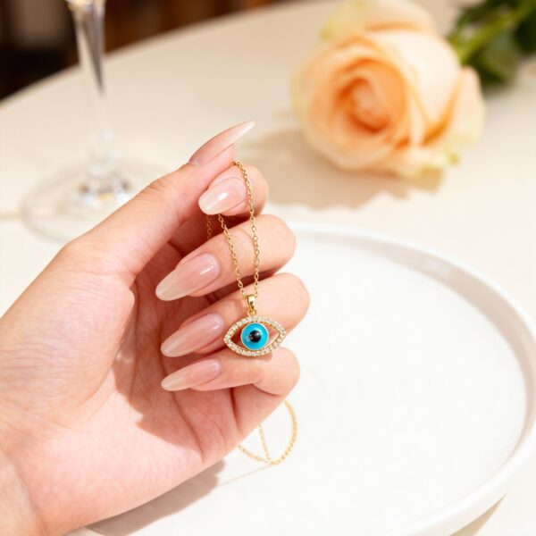 Wholesale Devil's Eye eye necklace with enamel personalized pendant