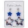 O1CN01Bb8v4i1RB1l6RG32H_2216398732072-0-cib Wholesale American Independence Day Series Earrings Red White Blue Pentagram Earrings American National Day Earrings