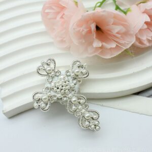 B-199 Silver Pearl Cross