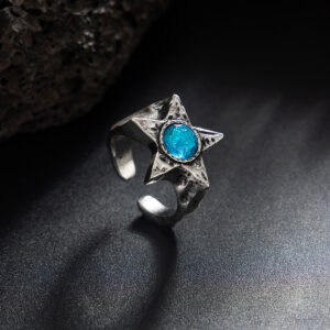 Antique Silver + Blue - 00946