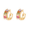 Wholesale Colored zircon brass gold-plated earrings