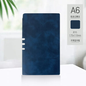 A6 Navy Blue Blank Pen Holder with Spine Back (Single)