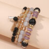 Wholesale Bohemian Crystal Beaded Bracelet suit Colorful Multi-layer Bracelet