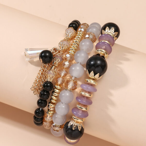 Wholesale Bohemian Crystal Beaded Bracelet suit Colorful Multi-layer Bracelet