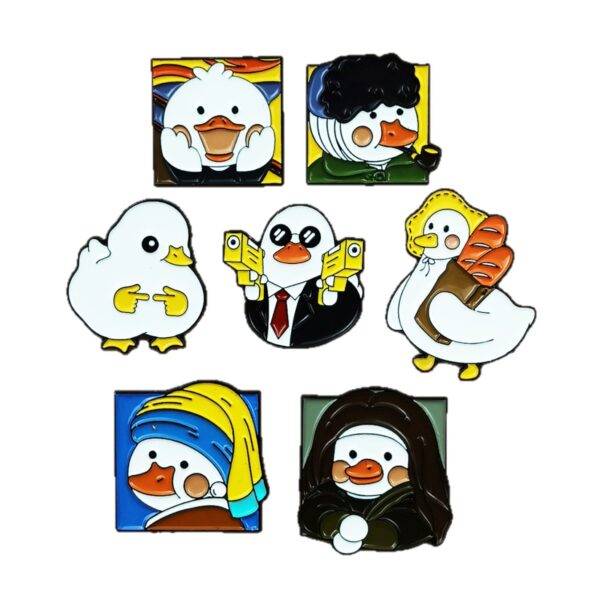 Wholesale Cute and diverse cartoon duck badge brooch