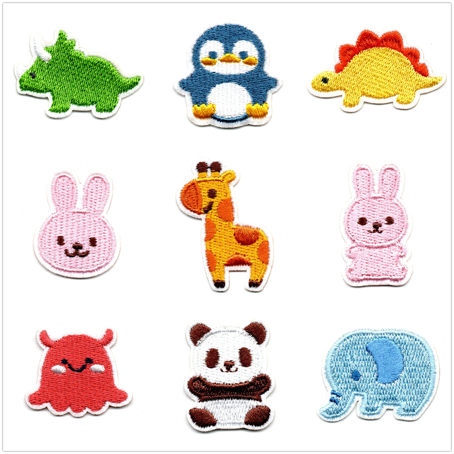 Wholesale Cartoon dinosaur embroidered patch cute pet little elephant animal embroidery patch