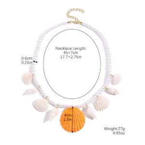N2405-1 Nine Shell Pearl Necklace