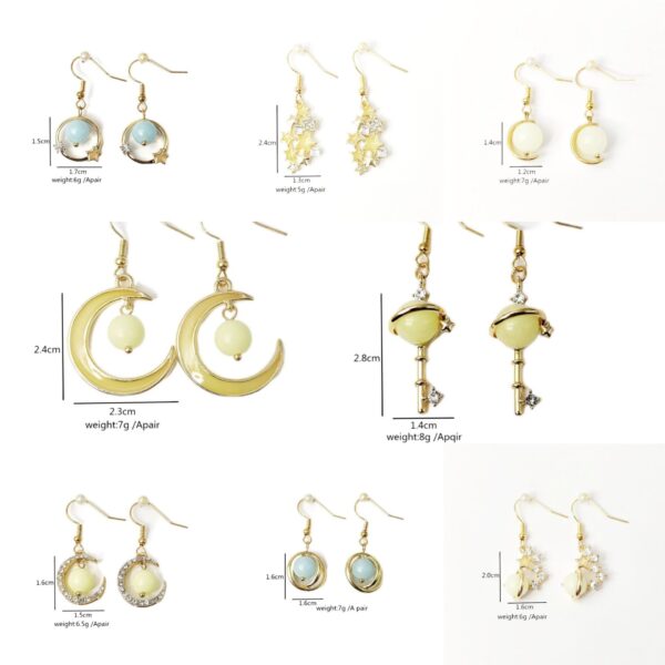 Wholesale Fish hook luminous earrings