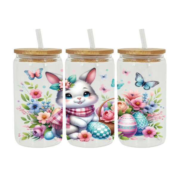 Wholesale UV Transfer Paste Glass Crystal Label Crystal Paste Cross-border Special Paste for 16oz Glass Cup 23cmX11cm