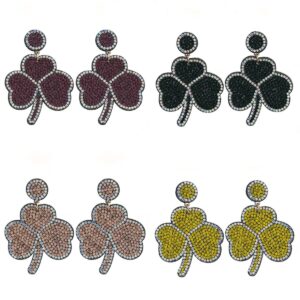 Wholesale St. Patrick's Day studded clover earrings