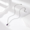 Wholesale Purple glass pendant necklace