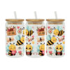 Wholesale Yellow Cartoon Busy Bee 16oz Cup UV DTF Wraps