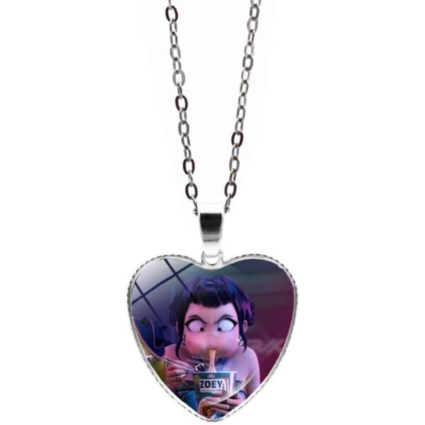 Wholesale Time Gem Peach Heart Necklace