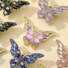 Wholesale 10pcs Alloy Spot Drill Butterfly Beads Bulk Beaded Jewelry Accessories