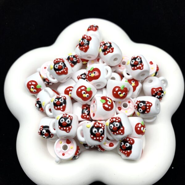 Wholesale KTpingu water cup heavy oil hand-painted beads loose beads beaded DIY jewelry accessories bracelet mobile phone chain pendant cute grains