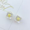 Wholesale 10pcs Cute Cartoon Blocks Transparent Smiling Acrylic Beads