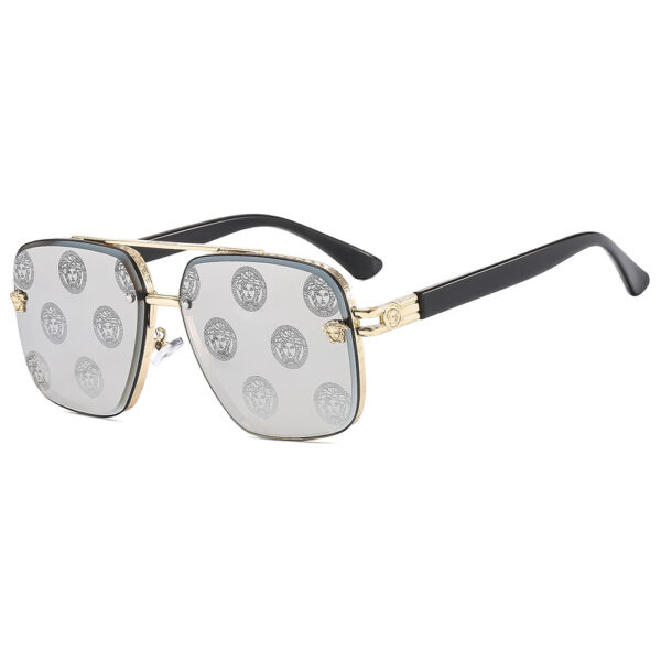 Wholesale fashionable men's and women's double beam polygon sunglasses