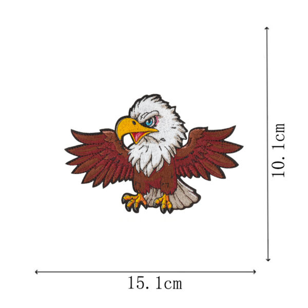 Wholesale Large Double-Gun Eagle Motorcycle Rider Suit Embroidery Patch DIY Handmade Premium Badge Embroidery Label Hand-sewn Adhesive Backing