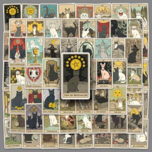 O1CN01BrfsMp1mdyfxeWHzy_2208354554978-0-cib Wholesale 78pcs cat tarot graffiti personality stickers