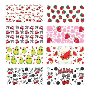 Wholesale UV transfer sticker for glass cups crystal label crystal sticker 16OZ UV DTF WRAPS